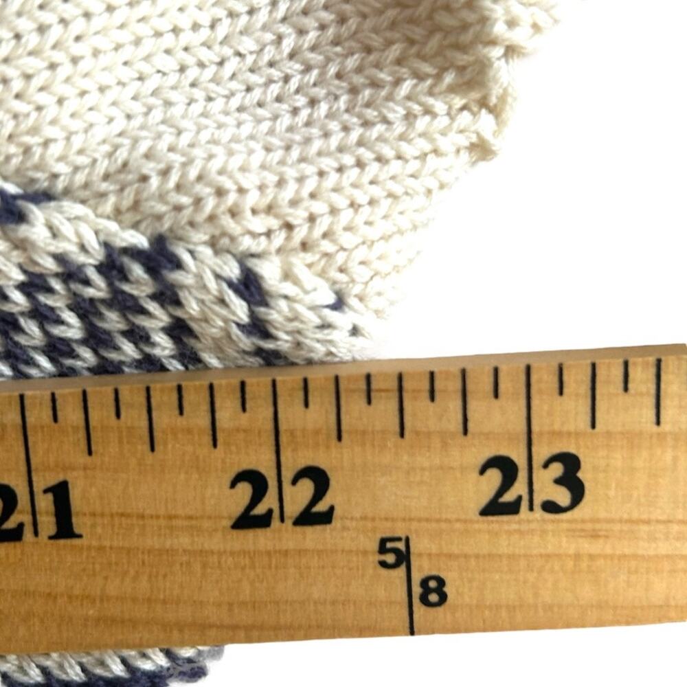 Rip Curl Cream Navy Blue Sweater Shawl Jumper Fri… - image 3